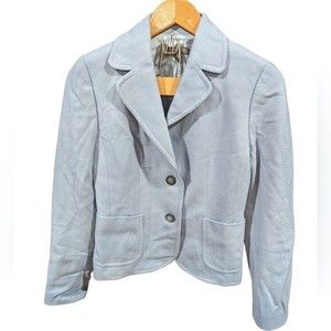 Ann Taylor 100% Virgin Wool Blazer Size 2 Sky Blue